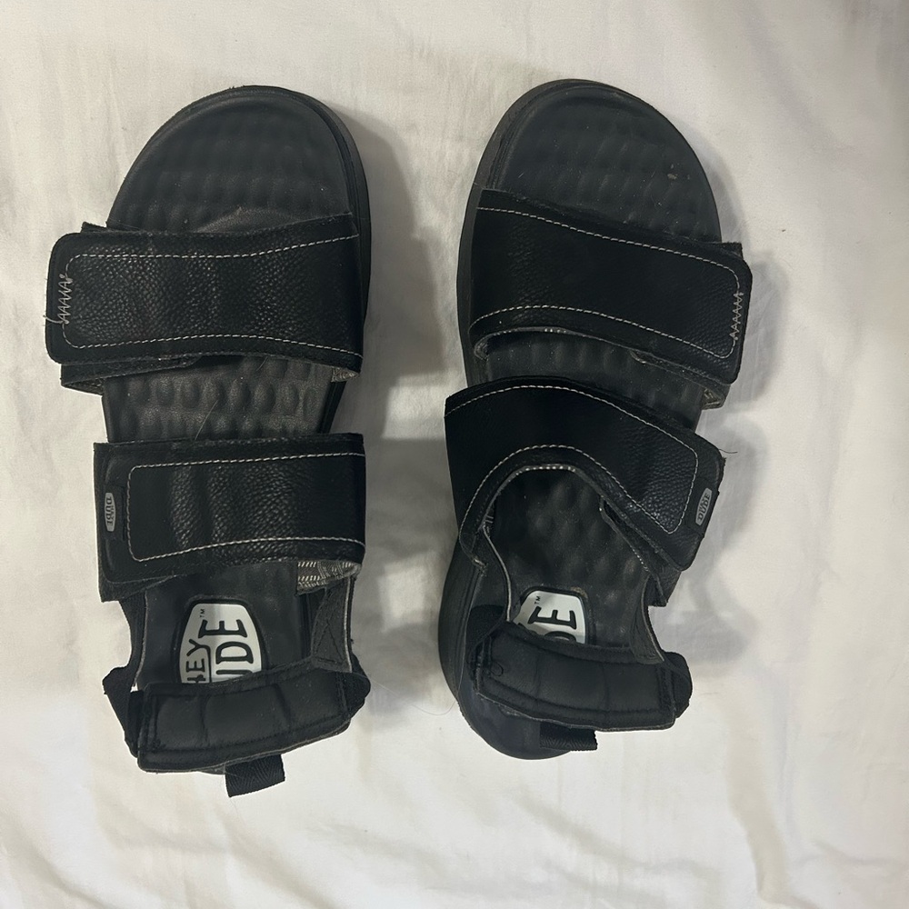 Hey Dude Black Sandals with Velcro Straps